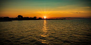 orange atmospheric sunset