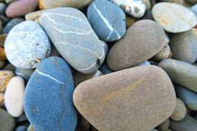colorful pebbles as a beach decoration