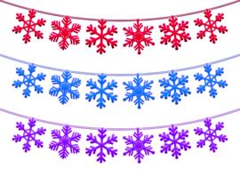 clipart of Christmas garland with snowflakes