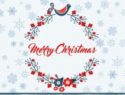 merry christmas greeting drawing