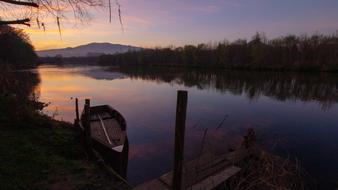 panorama of the river in the village of Ponti di Lima, Portugal