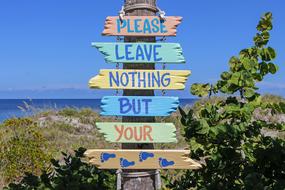 Beach Sign wood