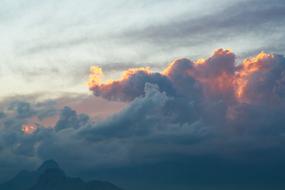 Dramatic Red Clouds on sky