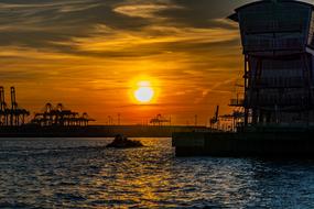 wonderful Hamburg Elbe Sunset