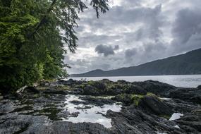 enchanting Rocks Water Clouds