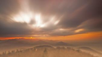 beautiful Sunset Fog