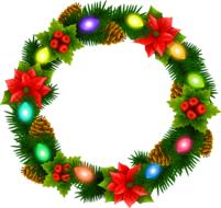 christmas wreath with garland