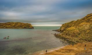 Landscape of Lulworth Cove Beach