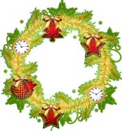 christmas wreath ornaments drawing