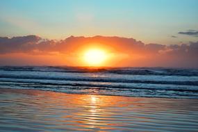 beautiful orange gold Sunset