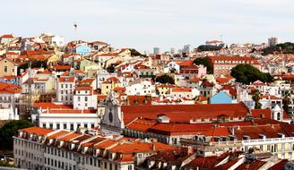 roof panorama of Lisbon in Portugal