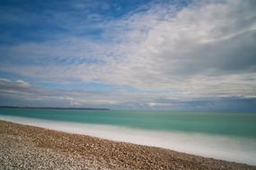 quiet sea waves and tropical beach