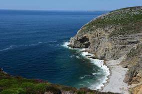 panoramic view of the coast of the atlantic ocean in brittany