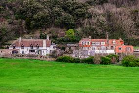 Cottages at Lulworth Cove, England