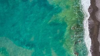 aerial view of Blue Sea Water