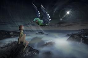 manipulation hummingbird elf drawing