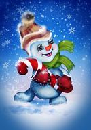 winter new year christmas card drawing