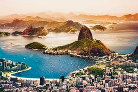 panorama of Rio de Janeiro, Brazil aerial view