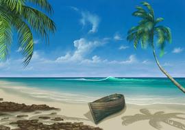 paradise painting beach drawing