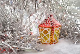 Christmas greeting, background with decorations