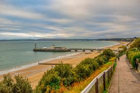 photo of a coastline pier in Bournemouth, England