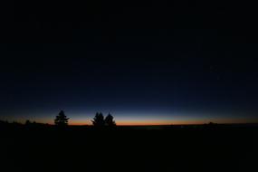 landscape of amazing dark Dawn sky