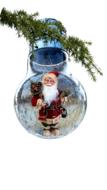 christmas ball with santa claus