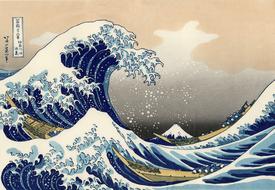 engraving the great wave before kanagaw