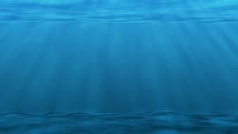 sunlight underwater, blue wavy background