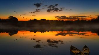 incredibly beautiful orange sunset
