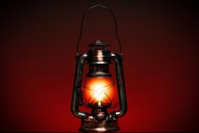 rustic lamp with candle