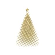 golden christmas tree silhouette