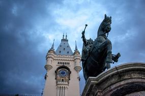 Beautiful, decorated Palace of culture in Iasi, Romania
