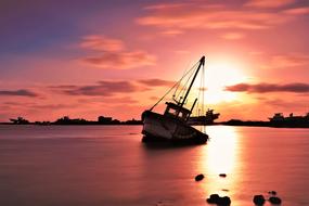 Sunset Fishing Boats