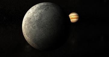 moon and planet jupiter