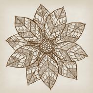flower mandala christmas drawing
