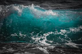 Beautiful, turquoise water with white waves