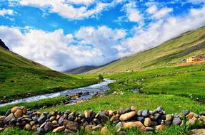 photo of the river at the foot of Mount Taylor in North America