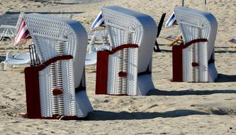 beach chairs on sand