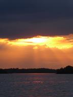 amazing gold Sunset Lake