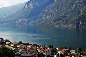 landscape of Lake Array and Alpine in Village