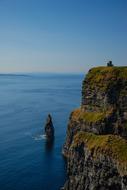 green cliffs by the sea in Ireland