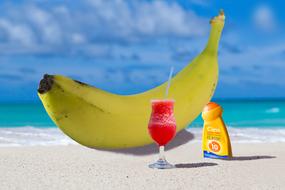 Sand banana drawing