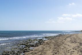 Beach Sea Sky on a sunny day