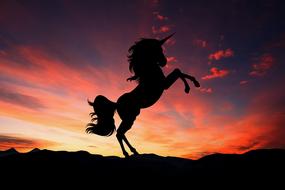 incredible unicorn Sunset Fantasy