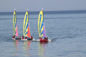 landscape of Sailing Boat on Sea