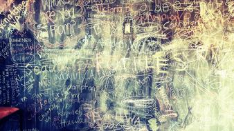 background of Grunge Chalkboard with writings