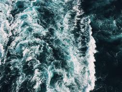 Churning Sea Water, ship trace