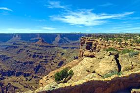 mountains panorama at Dead Horse Point State Park landscape in Utah
