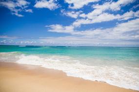 Beautiful empty golden Beach, tranquil landscape